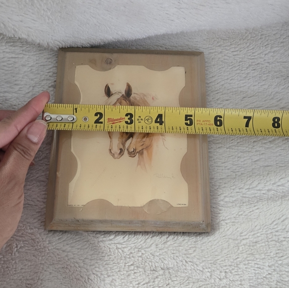 Vintage Horse Lithography Framed Art Work Wall Decor Paul Whitney Hunter - Picture 8 of 9